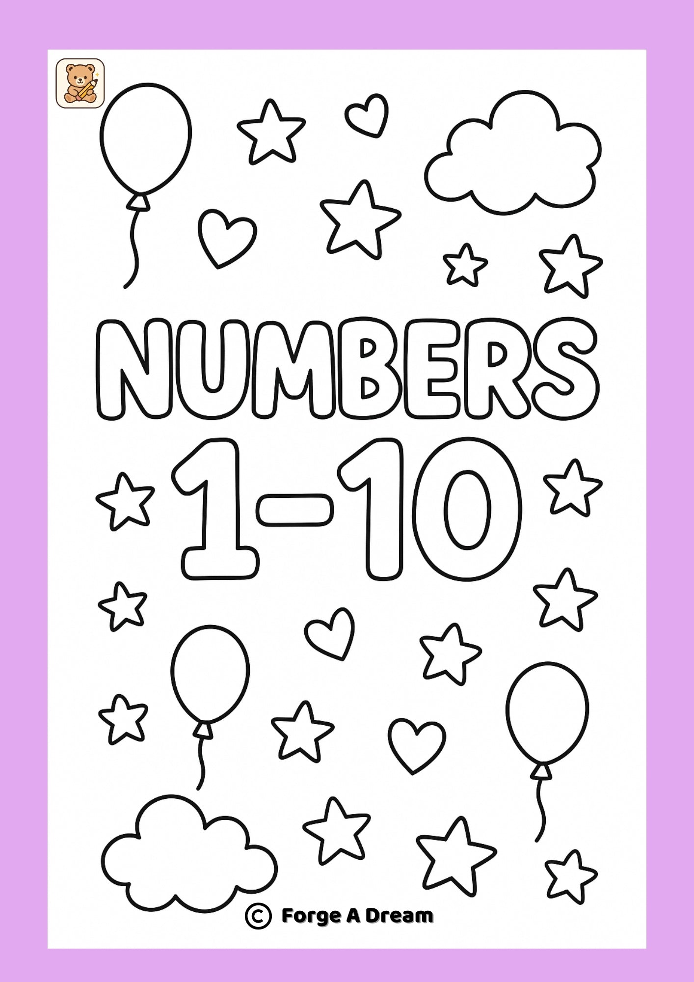 Numbers 1–10 Activity Bundle – Workbook + Flashcards |Printable PDF