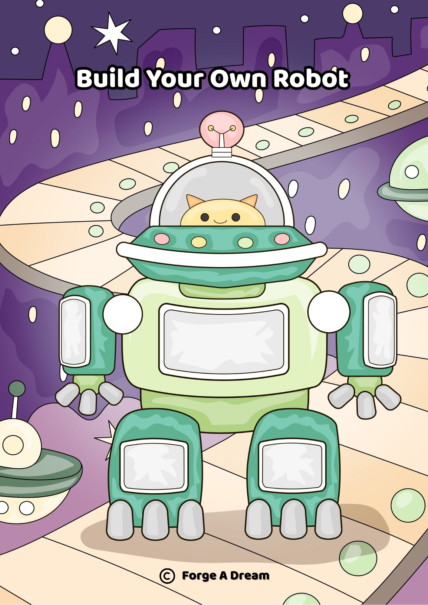 Build Your Own Robot Activity Book | 126-Page Cut & Paste| Printable PDF