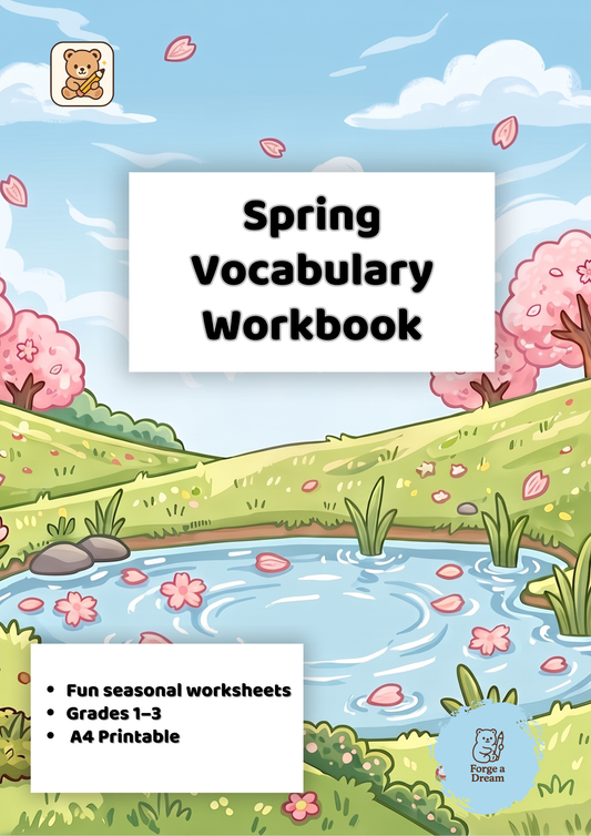 Spring Vocabulary Activities Workbook | Grades 1–3 Printable PDF