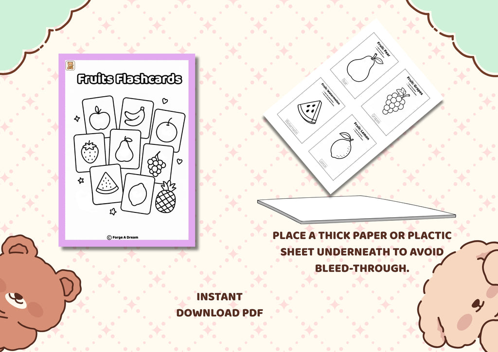 Fruit Flashcards |Printable PDF