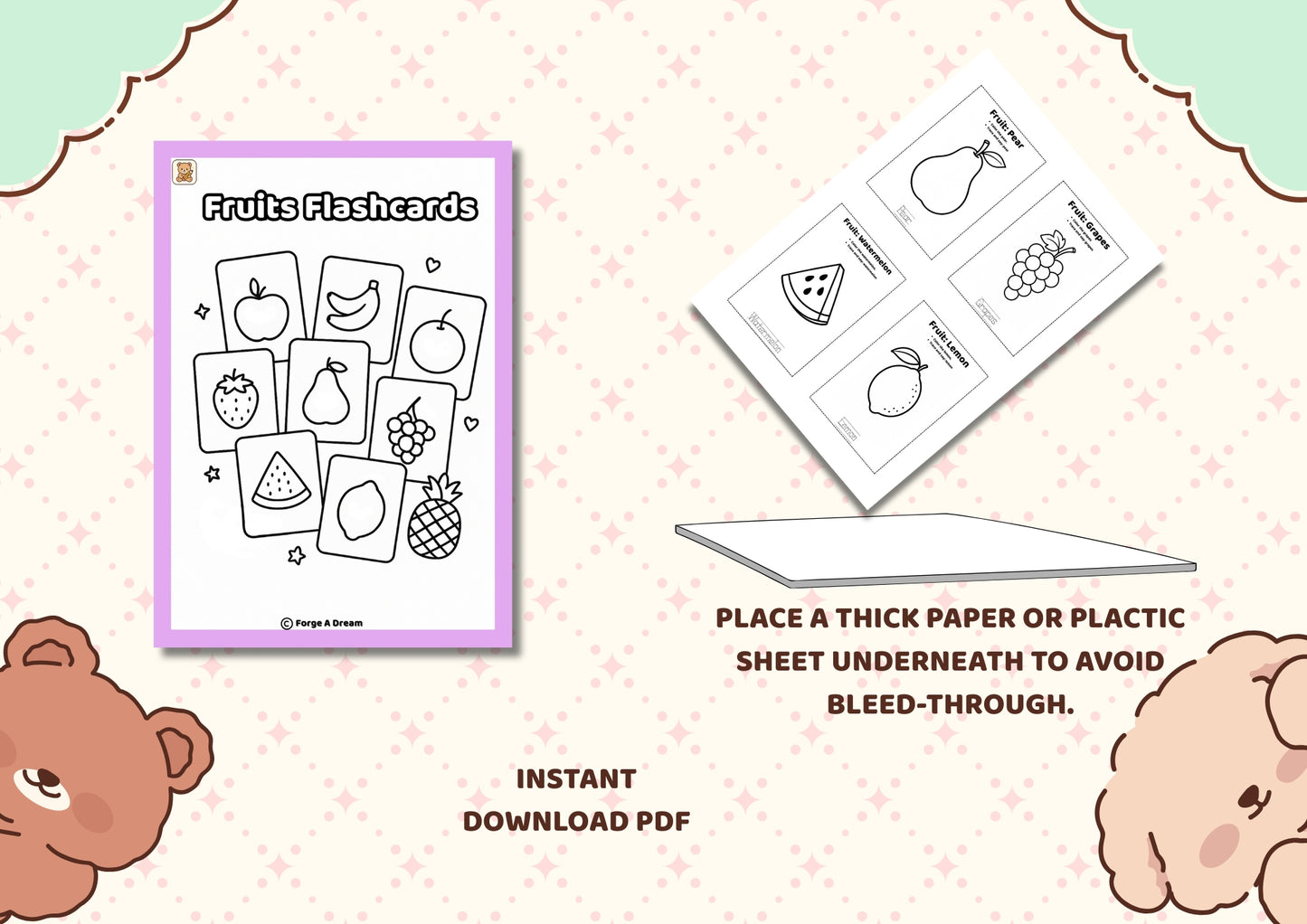 Fruit Flashcards |Printable PDF