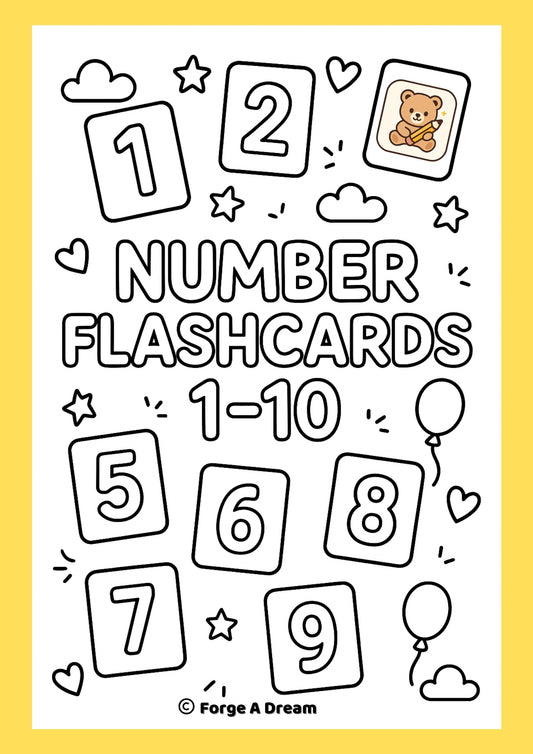 Numbers 1–10 Flashcards | Printable PDF