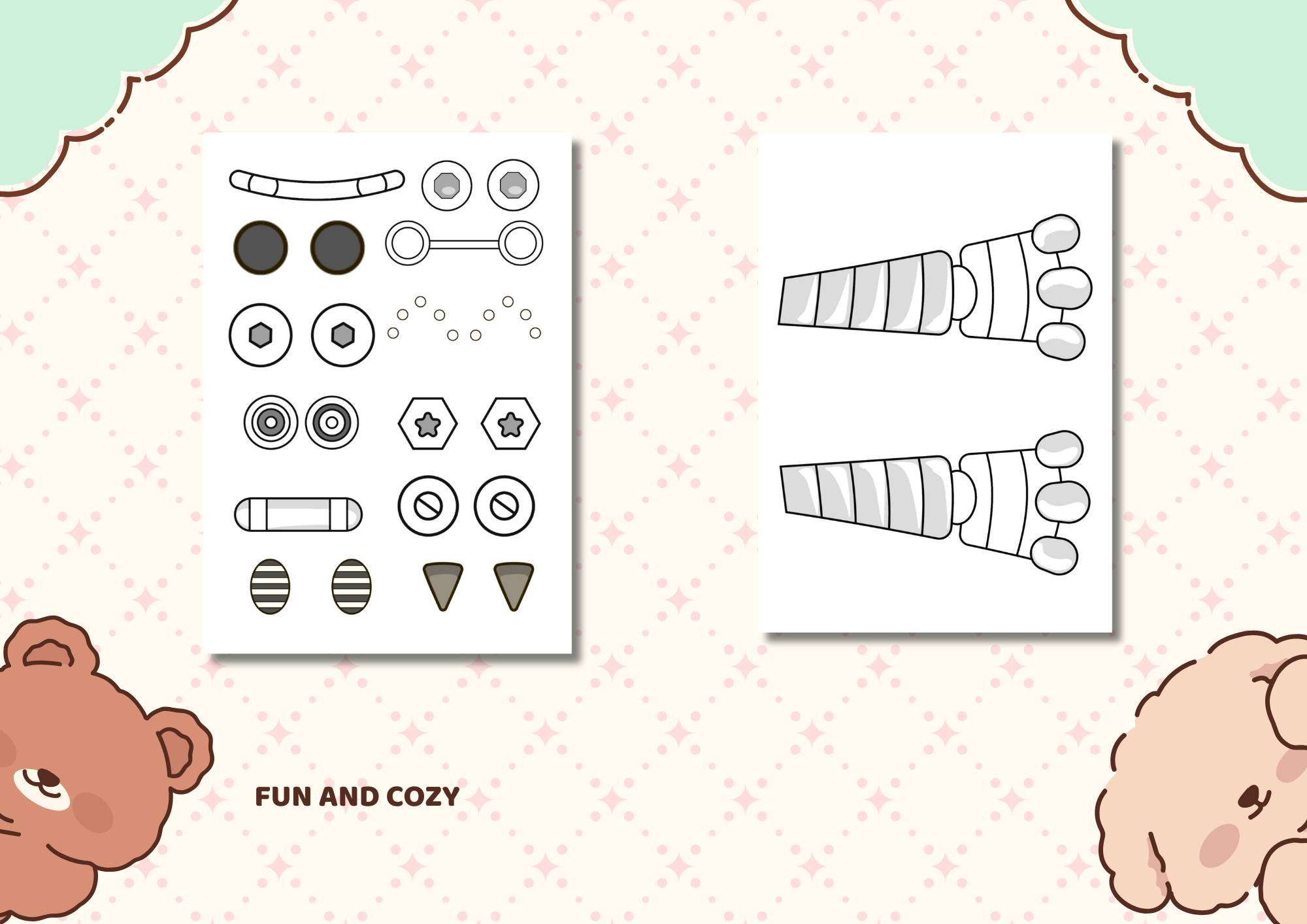 Color & Build Your Own Robot | 126-Page Printable Coloring & Cut-and-Paste Activity Book