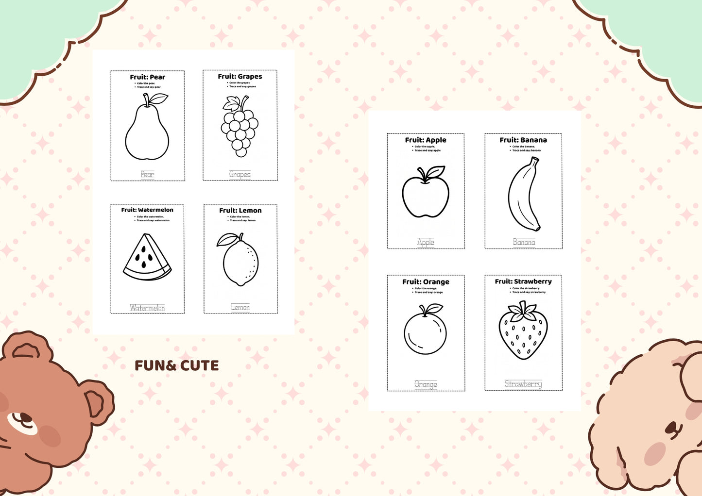Fruit Flashcards |Printable PDF