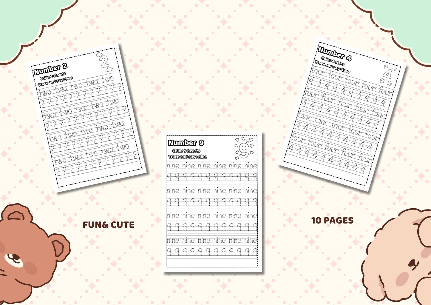 Numbers 1–10 Activity Bundle – Workbook + Flashcards |Printable PDF