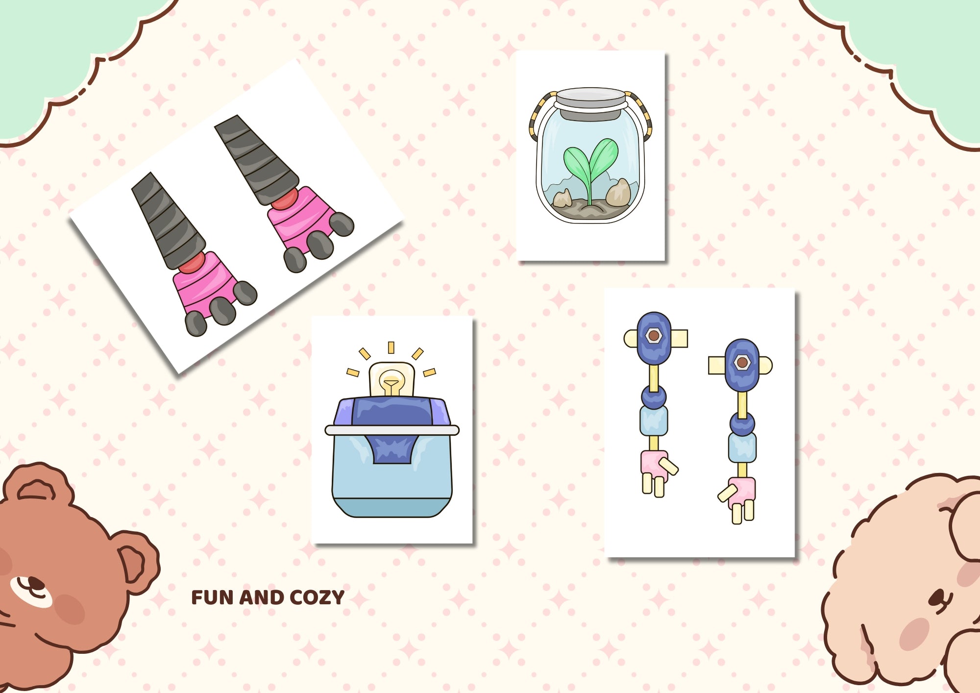 Build Your Own Robot Activity Book | 126-Page Cut & Paste| Printable PDF