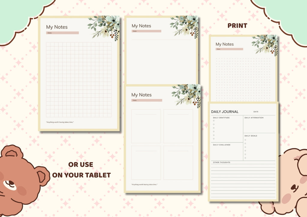My Journal 2026 | Simple A4 Printable Journal & Calendar (21 Pages)