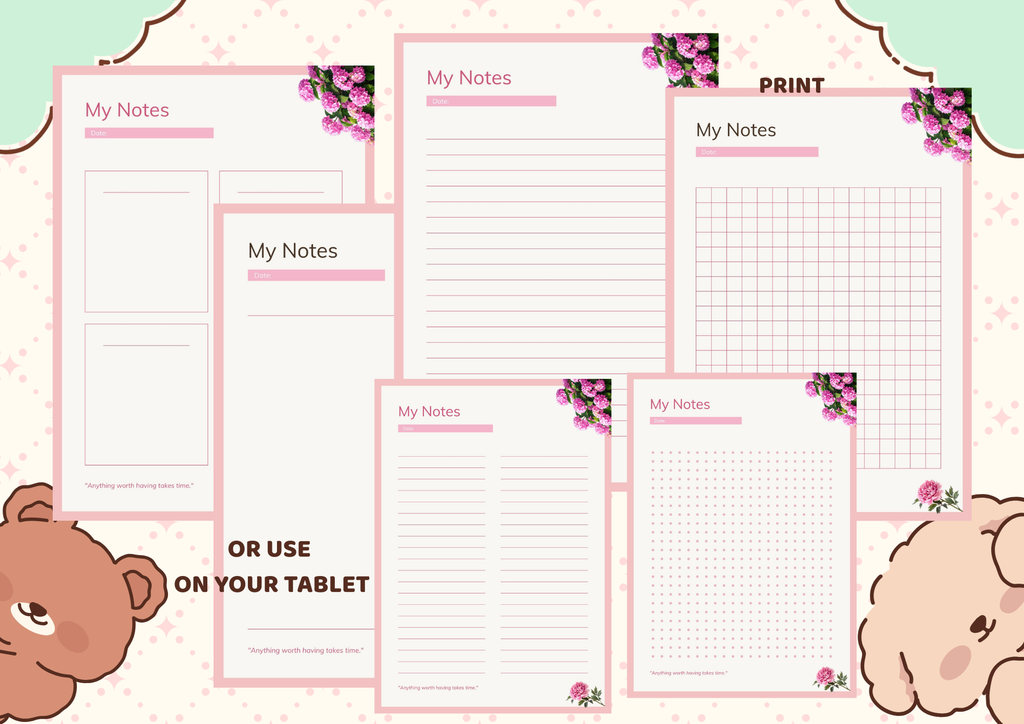 My Journal 2026 | Pink Simple A4 Printable Journal & Calendar (21 Pages)