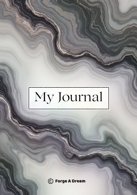 My Journal 2026 | Black Simple  A4 Printable Journal & Calendar (21 Pages)