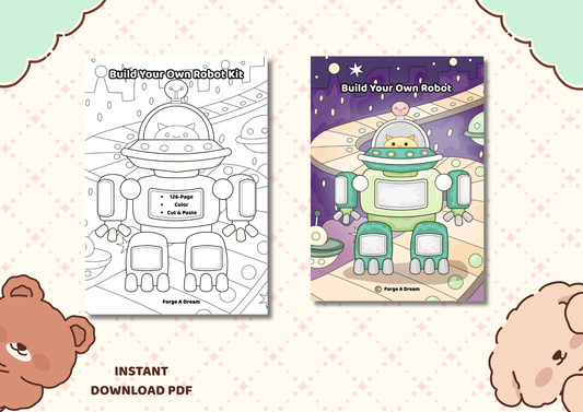 Robot Mega Bundle | 2 Build Your Own Robot Activity Books (Printable PDF Set)